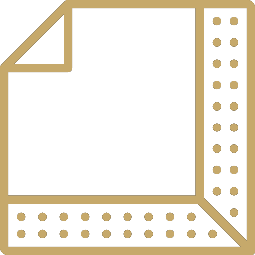Golden table napkin icon