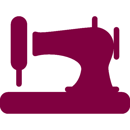 Burgundy sewing machine icon